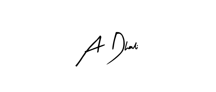 A Dhali stylish signature style. Best Handwritten Sign (Arty Signature) for my name. Handwritten Signature Collection Ideas for my name A Dhali. A Dhali signature style 8 images and pictures png