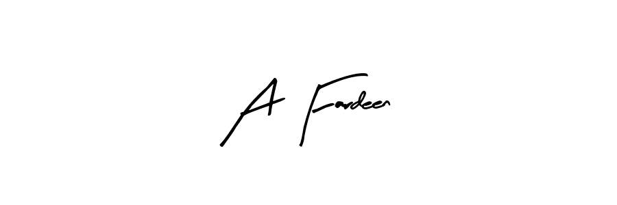 Best and Professional Signature Style for A Fardeen. Arty Signature Best Signature Style Collection. A Fardeen signature style 8 images and pictures png