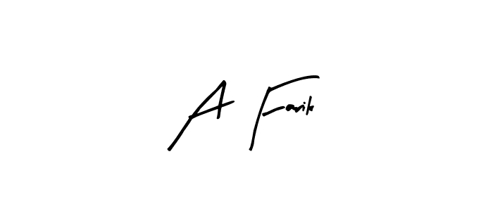 Use a signature maker to create a handwritten signature online. With this signature software, you can design (Arty Signature) your own signature for name A Farik. A Farik signature style 8 images and pictures png