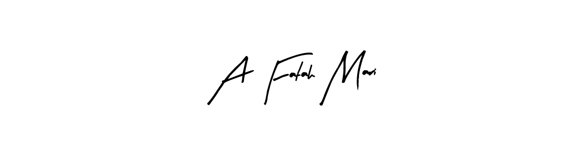 Create a beautiful signature design for name A Fatah Mari. With this signature (Arty Signature) fonts, you can make a handwritten signature for free. A Fatah Mari signature style 8 images and pictures png