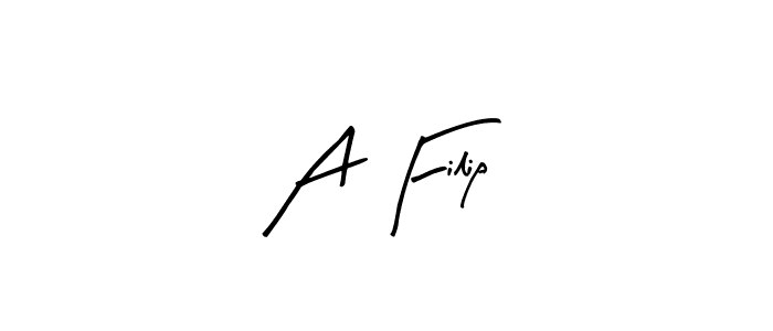 if you are searching for the best signature style for your name A Filip. so please give up your signature search. here we have designed multiple signature styles  using Arty Signature. A Filip signature style 8 images and pictures png