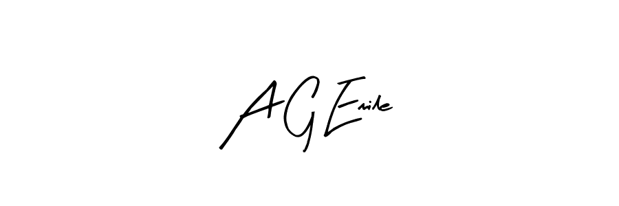 You should practise on your own different ways (Arty Signature) to write your name (A G Emile) in signature. don't let someone else do it for you. A G Emile signature style 8 images and pictures png