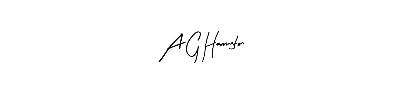 if you are searching for the best signature style for your name A G Harrington. so please give up your signature search. here we have designed multiple signature styles  using Arty Signature. A G Harrington signature style 8 images and pictures png