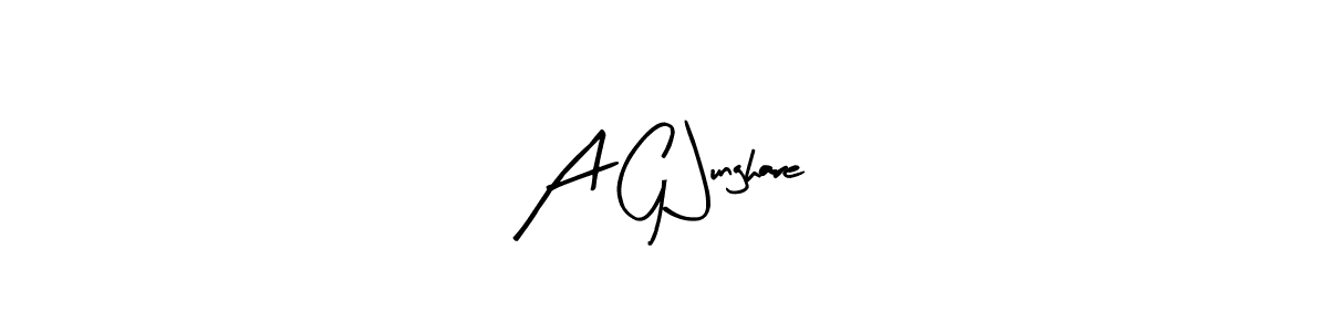 Also we have A G Junghare name is the best signature style. Create professional handwritten signature collection using Arty Signature autograph style. A G Junghare signature style 8 images and pictures png