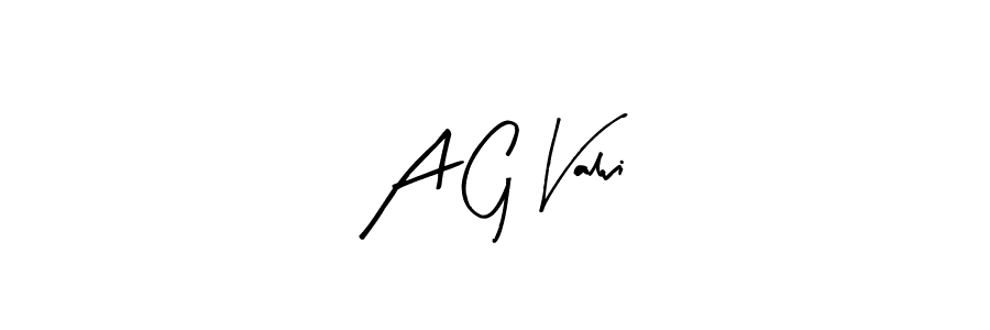 The best way (Arty Signature) to make a short signature is to pick only two or three words in your name. The name A G Valvi include a total of six letters. For converting this name. A G Valvi signature style 8 images and pictures png