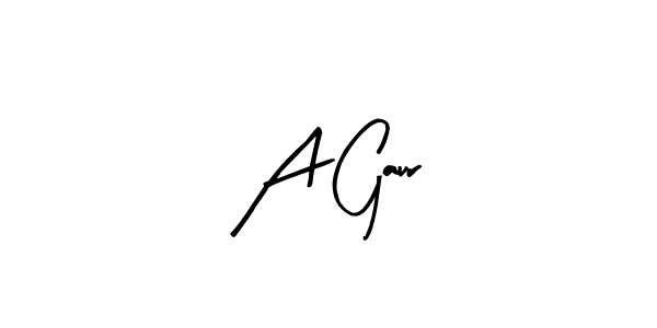 Make a beautiful signature design for name A Gaur. With this signature (Arty Signature) style, you can create a handwritten signature for free. A Gaur signature style 8 images and pictures png