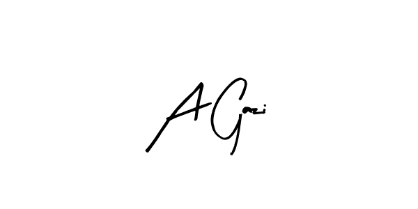 Design your own signature with our free online signature maker. With this signature software, you can create a handwritten (Arty Signature) signature for name A Gazi. A Gazi signature style 8 images and pictures png