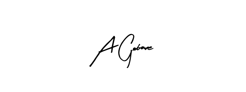 How to make A Gobare name signature. Use Arty Signature style for creating short signs online. This is the latest handwritten sign. A Gobare signature style 8 images and pictures png