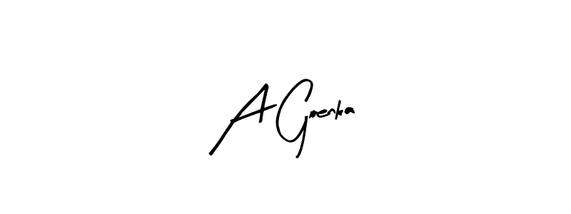 Arty Signature is a professional signature style that is perfect for those who want to add a touch of class to their signature. It is also a great choice for those who want to make their signature more unique. Get A Goenka name to fancy signature for free. A Goenka signature style 8 images and pictures png