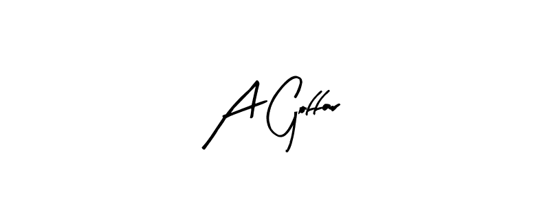 Design your own signature with our free online signature maker. With this signature software, you can create a handwritten (Arty Signature) signature for name A Goffar. A Goffar signature style 8 images and pictures png