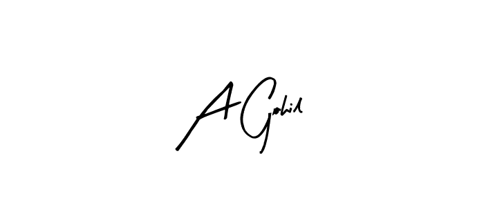 The best way (Arty Signature) to make a short signature is to pick only two or three words in your name. The name A Gohil include a total of six letters. For converting this name. A Gohil signature style 8 images and pictures png