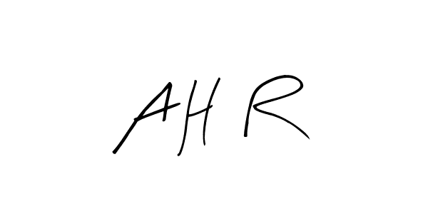 Also You can easily find your signature by using the search form. We will create A H  R name handwritten signature images for you free of cost using Arty Signature sign style. A H  R signature style 8 images and pictures png