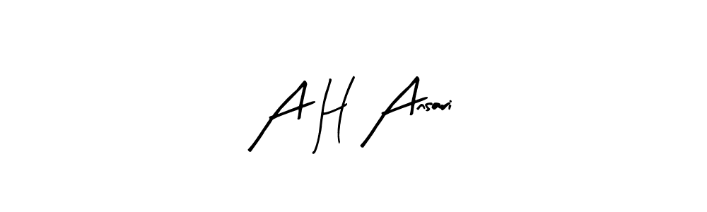 This is the best signature style for the A H Ansari name. Also you like these signature font (Arty Signature). Mix name signature. A H Ansari signature style 8 images and pictures png