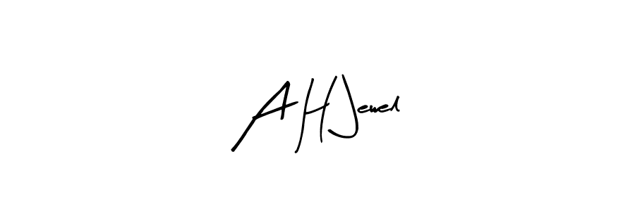 You should practise on your own different ways (Arty Signature) to write your name (A H Jewel) in signature. don't let someone else do it for you. A H Jewel signature style 8 images and pictures png