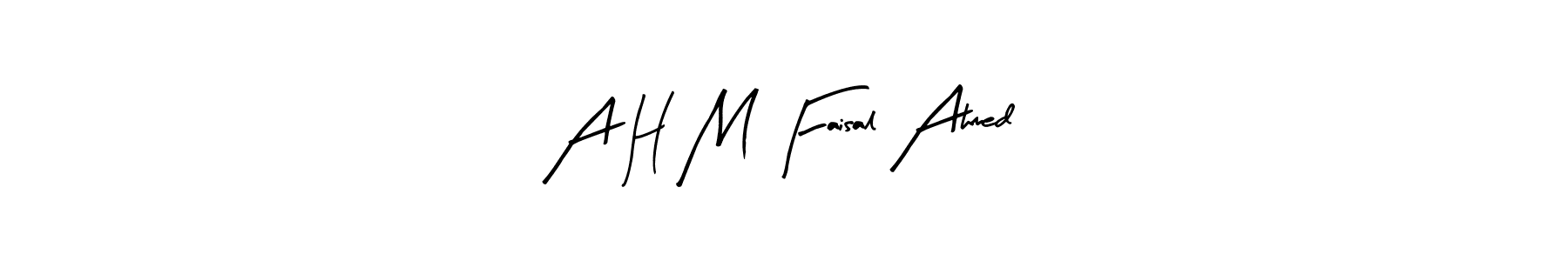 You should practise on your own different ways (Arty Signature) to write your name (A H M Faisal Ahmed) in signature. don't let someone else do it for you. A H M Faisal Ahmed signature style 8 images and pictures png