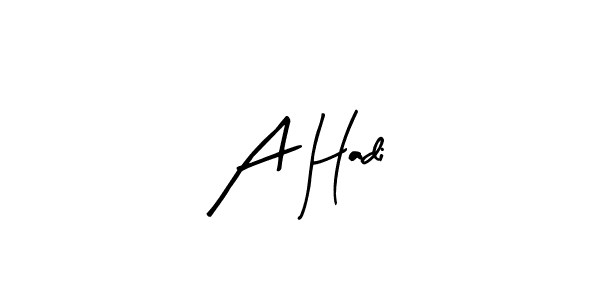 It looks lik you need a new signature style for name A Hadi. Design unique handwritten (Arty Signature) signature with our free signature maker in just a few clicks. A Hadi signature style 8 images and pictures png