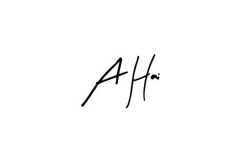How to make A Hai name signature. Use Arty Signature style for creating short signs online. This is the latest handwritten sign. A Hai signature style 8 images and pictures png
