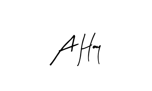 Arty Signature is a professional signature style that is perfect for those who want to add a touch of class to their signature. It is also a great choice for those who want to make their signature more unique. Get A Hay name to fancy signature for free. A Hay signature style 8 images and pictures png