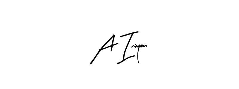 You should practise on your own different ways (Arty Signature) to write your name (A Iniyan) in signature. don't let someone else do it for you. A Iniyan signature style 8 images and pictures png