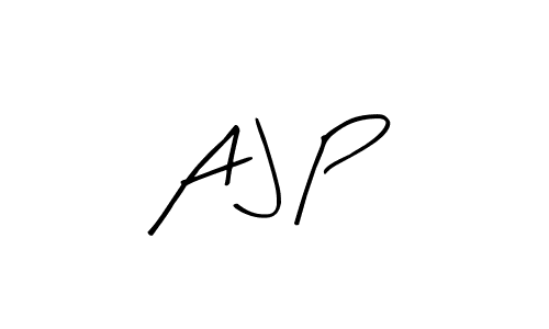 The best way (Arty Signature) to make a short signature is to pick only two or three words in your name. The name A J P include a total of six letters. For converting this name. A J P signature style 8 images and pictures png