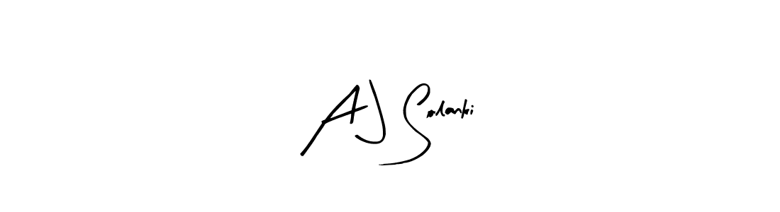Also You can easily find your signature by using the search form. We will create A J Solanki name handwritten signature images for you free of cost using Arty Signature sign style. A J Solanki signature style 8 images and pictures png