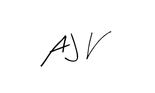 Arty Signature is a professional signature style that is perfect for those who want to add a touch of class to their signature. It is also a great choice for those who want to make their signature more unique. Get A J V name to fancy signature for free. A J V signature style 8 images and pictures png