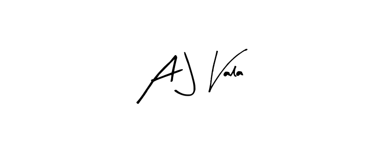 How to make A J Vala name signature. Use Arty Signature style for creating short signs online. This is the latest handwritten sign. A J Vala signature style 8 images and pictures png