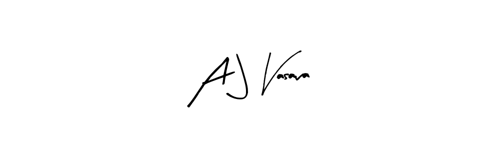 Make a beautiful signature design for name A J Vasava. With this signature (Arty Signature) style, you can create a handwritten signature for free. A J Vasava signature style 8 images and pictures png