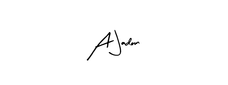 Design your own signature with our free online signature maker. With this signature software, you can create a handwritten (Arty Signature) signature for name A Jadoun. A Jadoun signature style 8 images and pictures png