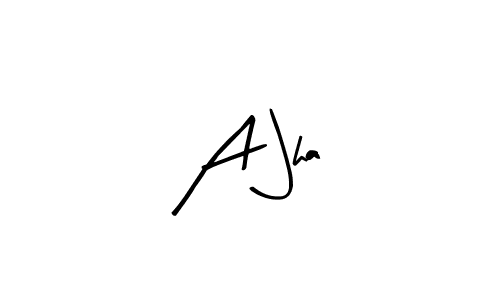 Make a beautiful signature design for name A Jha. With this signature (Arty Signature) style, you can create a handwritten signature for free. A Jha signature style 8 images and pictures png