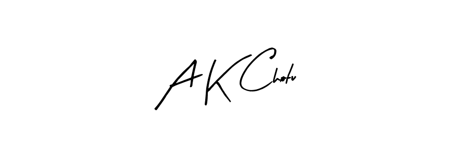 Use a signature maker to create a handwritten signature online. With this signature software, you can design (Arty Signature) your own signature for name A K Chotu. A K Chotu signature style 8 images and pictures png