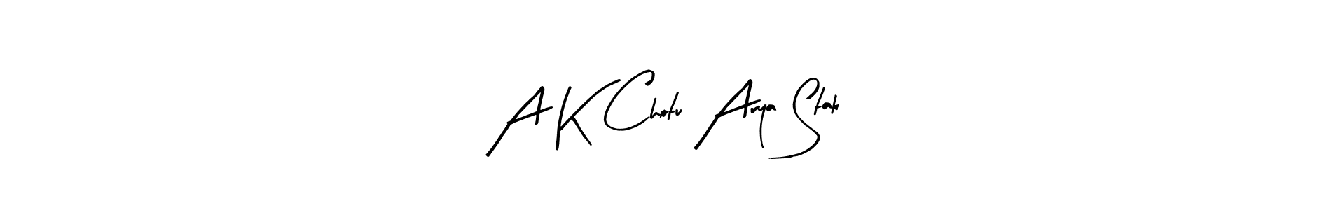 Make a short A K Chotu Arya Stak signature style. Manage your documents anywhere anytime using Arty Signature. Create and add eSignatures, submit forms, share and send files easily. A K Chotu Arya Stak signature style 8 images and pictures png