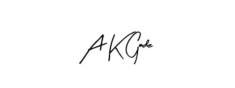 Use a signature maker to create a handwritten signature online. With this signature software, you can design (Arty Signature) your own signature for name A K Gade. A K Gade signature style 8 images and pictures png