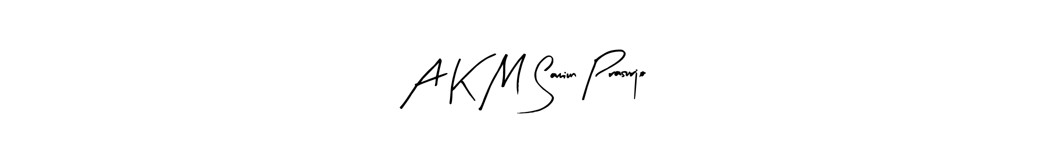 Similarly Arty Signature is the best handwritten signature design. Signature creator online .You can use it as an online autograph creator for name A K M Samiun Prasurjo. A K M Samiun Prasurjo signature style 8 images and pictures png