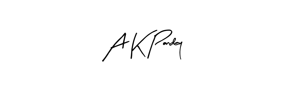 The best way (Arty Signature) to make a short signature is to pick only two or three words in your name. The name A K Pandey include a total of six letters. For converting this name. A K Pandey signature style 8 images and pictures png