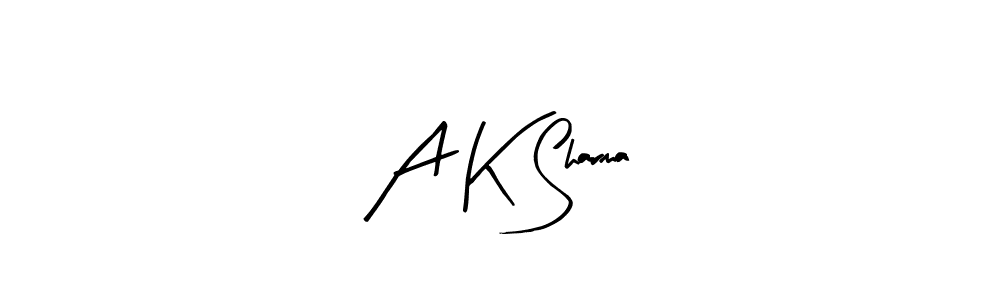 Arty Signature is a professional signature style that is perfect for those who want to add a touch of class to their signature. It is also a great choice for those who want to make their signature more unique. Get A K Sharma name to fancy signature for free. A K Sharma signature style 8 images and pictures png