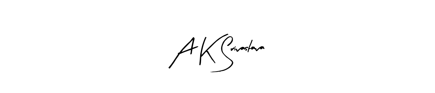 How to make A K Srivastava signature? Arty Signature is a professional autograph style. Create handwritten signature for A K Srivastava name. A K Srivastava signature style 8 images and pictures png