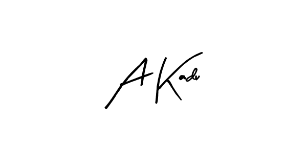 Design your own signature with our free online signature maker. With this signature software, you can create a handwritten (Arty Signature) signature for name A Kadu. A Kadu signature style 8 images and pictures png