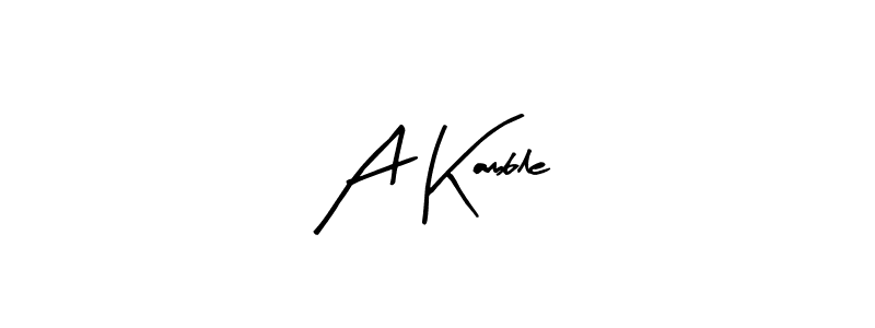 Also You can easily find your signature by using the search form. We will create A Kamble name handwritten signature images for you free of cost using Arty Signature sign style. A Kamble signature style 8 images and pictures png