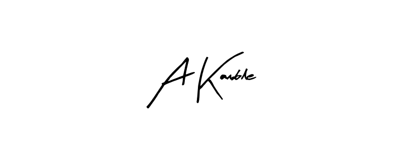 Make a beautiful signature design for name A Kamble. With this signature (Arty Signature) style, you can create a handwritten signature for free. A Kamble signature style 8 images and pictures png