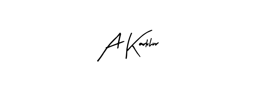 The best way (Arty Signature) to make a short signature is to pick only two or three words in your name. The name A Karkhur include a total of six letters. For converting this name. A Karkhur signature style 8 images and pictures png