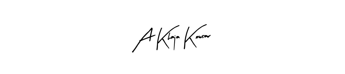 How to make A Khaja Kowsar signature? Arty Signature is a professional autograph style. Create handwritten signature for A Khaja Kowsar name. A Khaja Kowsar signature style 8 images and pictures png