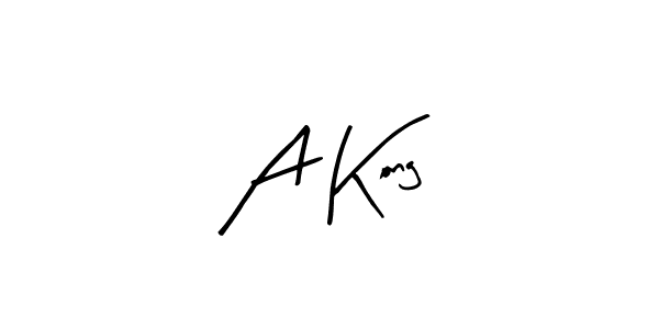 Make a beautiful signature design for name A Kong. With this signature (Arty Signature) style, you can create a handwritten signature for free. A Kong signature style 8 images and pictures png