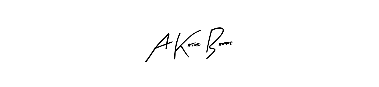 A Kosie Boras stylish signature style. Best Handwritten Sign (Arty Signature) for my name. Handwritten Signature Collection Ideas for my name A Kosie Boras. A Kosie Boras signature style 8 images and pictures png