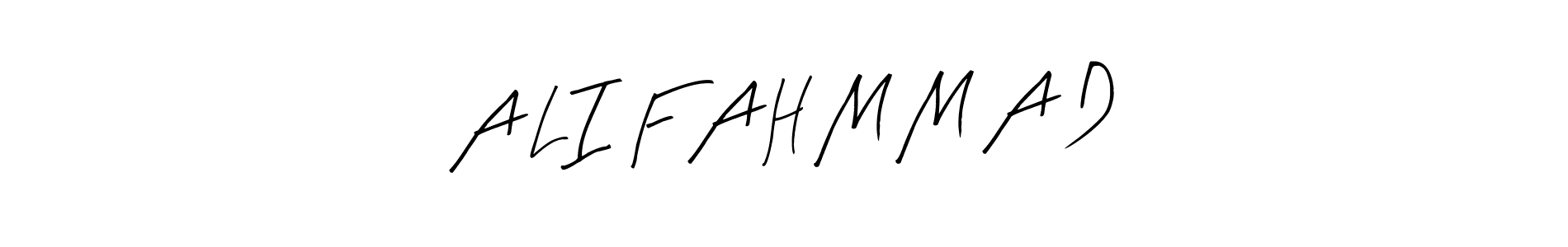 Make a beautiful signature design for name A L I F A H M M A D. With this signature (Arty Signature) style, you can create a handwritten signature for free. A L I F A H M M A D signature style 8 images and pictures png