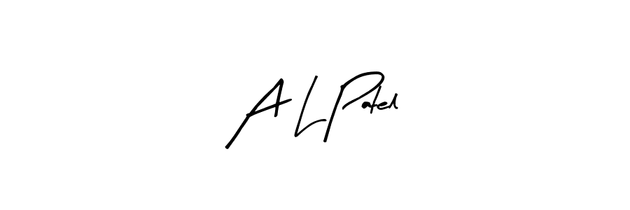 Make a beautiful signature design for name A L Patel. With this signature (Arty Signature) style, you can create a handwritten signature for free. A L Patel signature style 8 images and pictures png