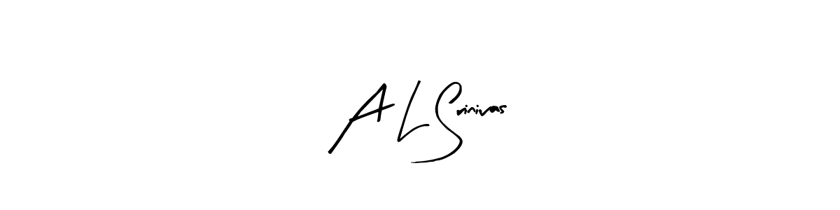 The best way (Arty Signature) to make a short signature is to pick only two or three words in your name. The name A L Srinivas include a total of six letters. For converting this name. A L Srinivas signature style 8 images and pictures png