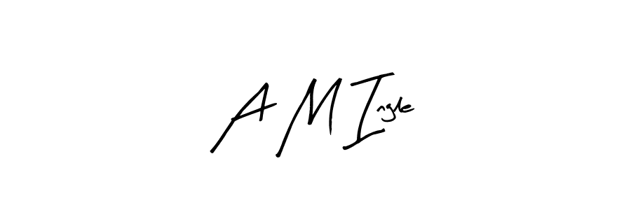 How to make A M Ingle name signature. Use Arty Signature style for creating short signs online. This is the latest handwritten sign. A M Ingle signature style 8 images and pictures png