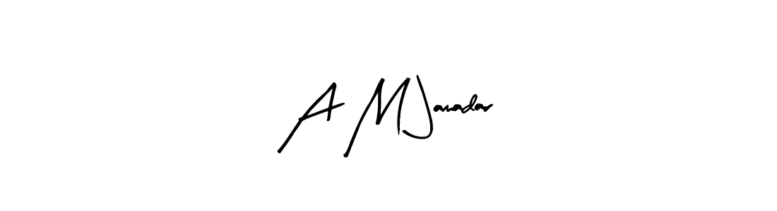 Make a beautiful signature design for name A M Jamadar. With this signature (Arty Signature) style, you can create a handwritten signature for free. A M Jamadar signature style 8 images and pictures png