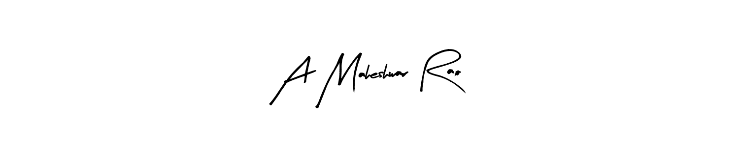 You should practise on your own different ways (Arty Signature) to write your name (A Maheshwar Rao) in signature. don't let someone else do it for you. A Maheshwar Rao signature style 8 images and pictures png